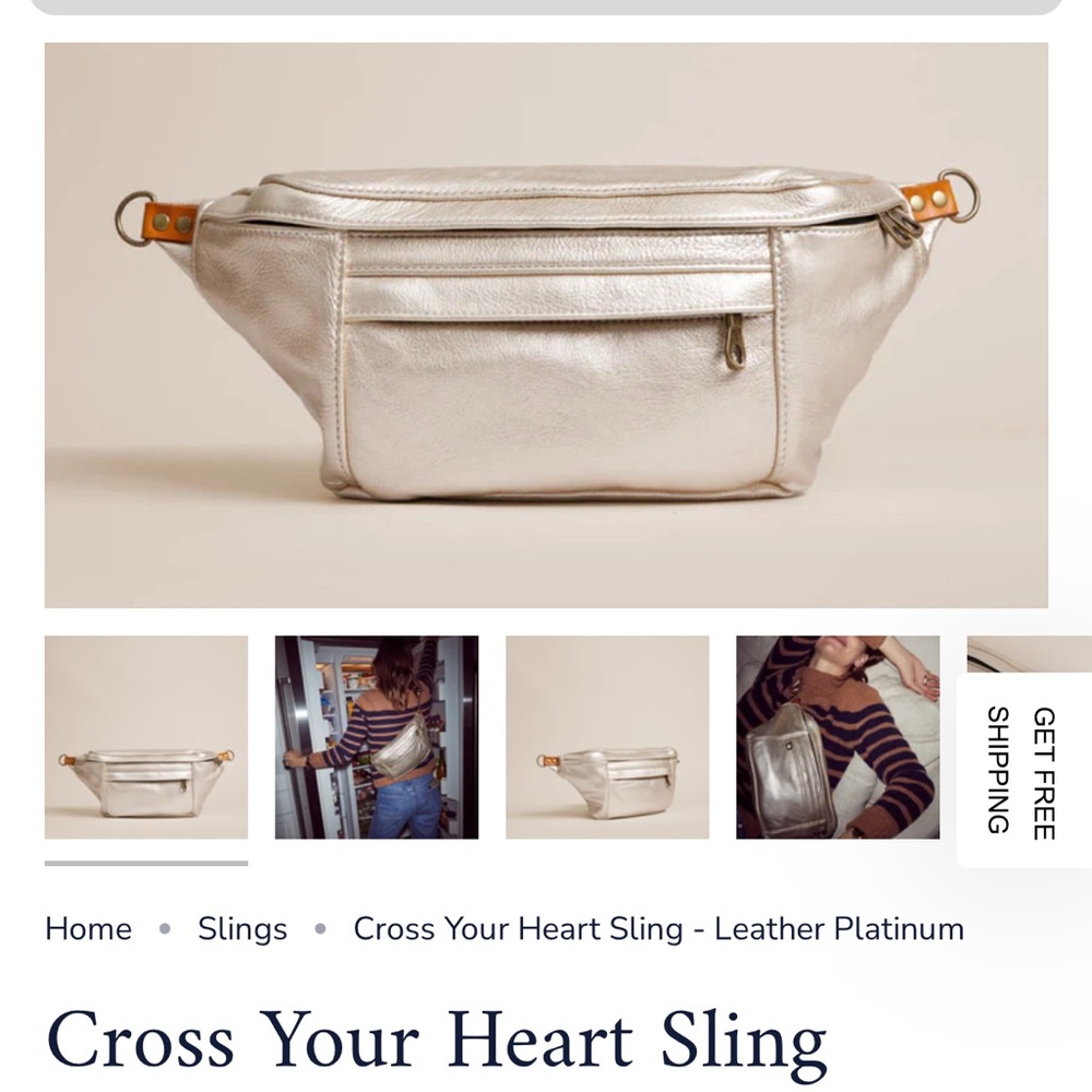 Elegant Platinum Crossbody Bag